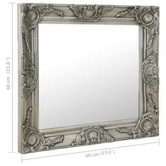 Petromila Nástěnné zrcadlo barokní styl 60 x 60 cm stříbrné