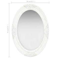 Petromila Nástěnné zrcadlo barokní styl 50 x 70 cm bílé