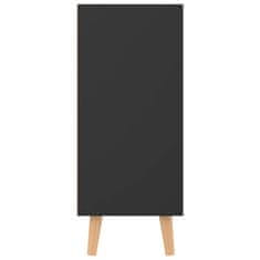 shumee Příborník černý s vysokým leskem 90 x 30 x 72 cm dřevotříska