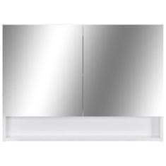 Vidaxl LED koupelnová zrcadlová skříňka bílá 80 x 15 x 60 cm MDF