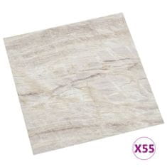 Vidaxl Samolepicí podlahové desky 55 ks PVC 5,11 m2 béžové