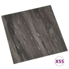 Greatstore Samolepicí podlahové desky 55 ks PVC 5,11 m2 tmavě šedé