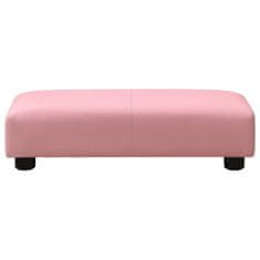 shumee Dětská sedačka s podnožkou růžová umělá kůže