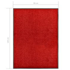 Greatstore Rohožka pratelná červená 90 x 120 cm