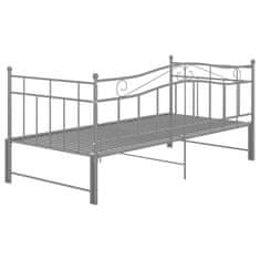 Greatstore Rám vysouvací postele/pohovky šedý kovový 90 x 200 cm