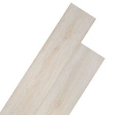 Greatstore Samolepicí podlahová krytina PVC 5,21 m2 2 mm dub klasický bílý