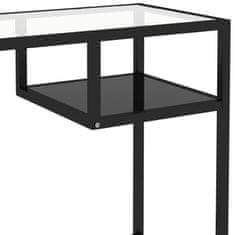 shumee PC stůl černý 100 x 36 x 74 cm sklo