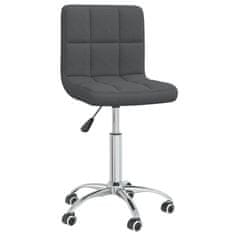 Vidaxl Otočná kancelářská židle tmavě šedá textil