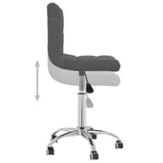 Vidaxl Otočná kancelářská židle tmavě šedá textil