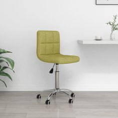 Greatstore Otočná kancelářská židle zelená textil