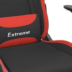 shumee Herní židle s podnožkou černá a červená textil