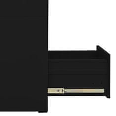Greatstore Kancelářská skříň černá 46 x 62 x 102,5 cm ocel