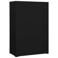 Greatstore Kancelářská skříň černá 90 x 46 x 134 cm ocel