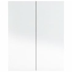 Greatstore Koupelnová skříňka se zrcadlem 60 x 15 x 75 cm MDF šedá