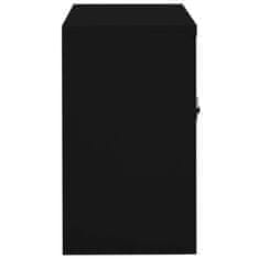Vidaxl Kancelářská skříň černá 90 x 40 x 70 cm ocel