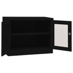 shumee Kancelářská skříň černá 90 x 40 x 70 cm ocel