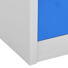 Greatstore Uzamykatelné skříně 5 ks světle šedé a modré 90x45x92,5 cm ocel