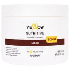 Alfaparf Milano Yellow Nutritive - Silně hydratační maska pro suché a poškozené vlasy, chrání vlasy před ztrátou vlhkosti, 500ml