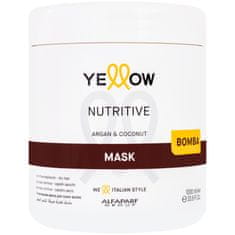 Alfaparf Milano Yellow Nutritive je hydratační maska pro suché a poškozené vlasy, Zabraňuje vysoušení a lámavosti vlasů, 1000ml