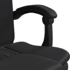 Vidaxl Polohovací kancelářská židle černá umělá kůže