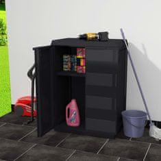 Vidaxl Zahradní skladovací skříň s 1 policí, černá