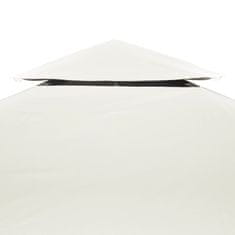 Vidaxl Nepromokavá náhradní střecha na altán 310g/m2 krémově bílá 3x3m