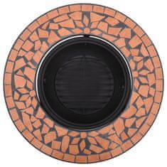 Greatstore Mozaikové ohniště terakotové 68 cm keramika
