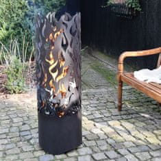 Petromila Esschert Design Vysoký koš na oheň Flames uhlíková ocel černý FF408
