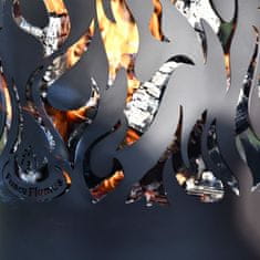 Petromila Esschert Design Vysoký koš na oheň Flames uhlíková ocel černý FF408