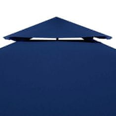 Greatstore Náhradní dvouúrovňová střecha na altán 310 g/m2 4 x 3 m modrá