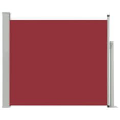 Greatstore Zatahovací boční markýza / zástěna na terasu 100x300 cm červená