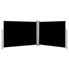 shumee Zatahovací boční markýza / zástěna černá 100 x 1000 cm