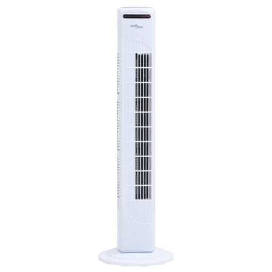 Greatstore Věžový ventilátor dálkový ovladač a časovač Φ24 x 80 cm bílý