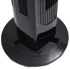 Greatstore Věžový ventilátor dálkový ovladač a časovač Φ24 x 80 cm černý