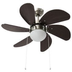 shumee Stropní ventilátor se světlem 76 cm tmavě hnědý