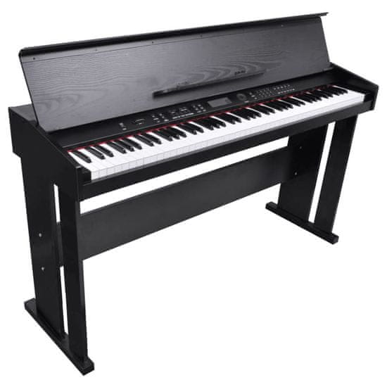 Greatstore Elektronické digitální piano s 88 klávesami a stojánkem