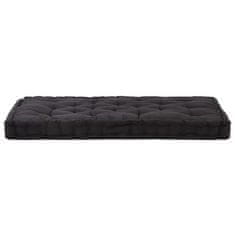 Greatstore Poduška na nábytek z palet bavlna 120 x 80 x 10 cm černá