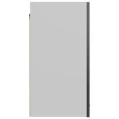 Greatstore Horní skříňka šedá vysoký lesk 60 x 31 x 60 cm dřevotříska
