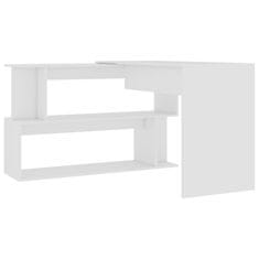 Petromila Rohový psací stůl bílý 200 x 50 x 76 cm dřevotříska
