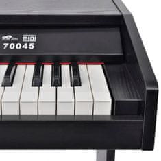 shumee 88klávesové digitální piano s pedály černá melaminová deska