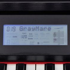 Greatstore 88klávesové digitální piano s pedály černá melaminová deska