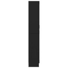 Petromila Prosklená skříň černá 82,5 x 30,5 x 185,5cm dřevotříska