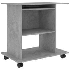 shumee Počítačový stůl betonově šedý 80 x 50 x 75 cm dřevotříska