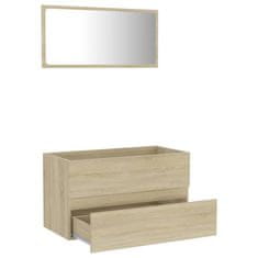 Greatstore 2dílný set koupelnového nábytku dub sonoma dřevotříska
