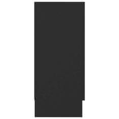 Greatstore Prosklená skříň černá 120 x 30,5 x 70 cm dřevotříska