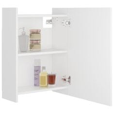 shumee Koupelnová skříňka se zrcadlem bílá 62,5x20,5x64 cm dřevotříska