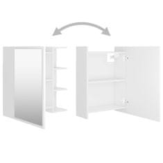 shumee Koupelnová skříňka se zrcadlem bílá 62,5x20,5x64 cm dřevotříska