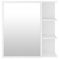Vidaxl Koupelnová skříňka se zrcadlem bílá 62,5x20,5x64 cm dřevotříska