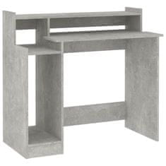 Vidaxl Psací stůl s LED světly betonově šedý 97 x 90 x 45 cm kompozit