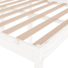 Greatstore Rám postele bílý masivní dřevo 120 x 190 cm Small Double